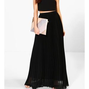 Chiffon Pleated Maxi Skirt